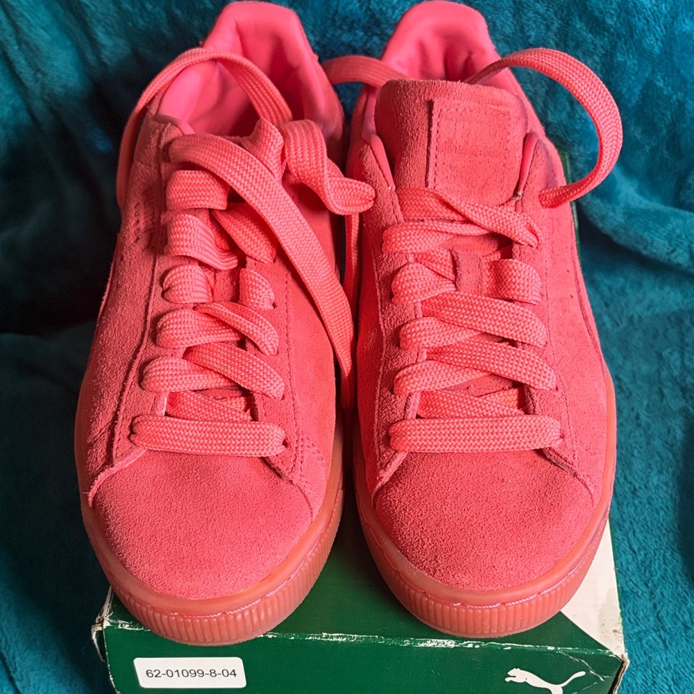 Puma Kids Pink Suede Sneakers